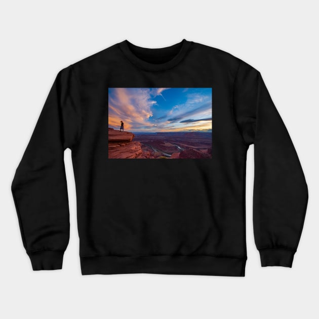 Sunset at Dead Horse Point Crewneck Sweatshirt by Ckauzmann